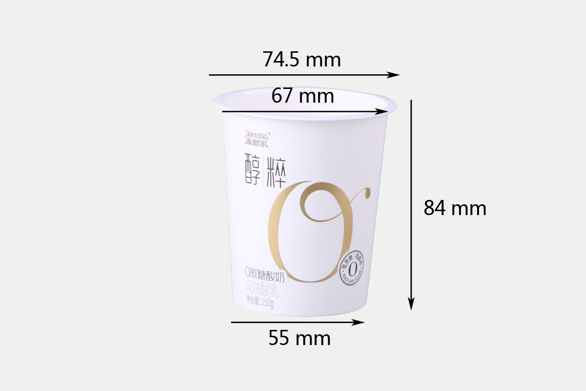 210ml paper-plastic cup with lid-size