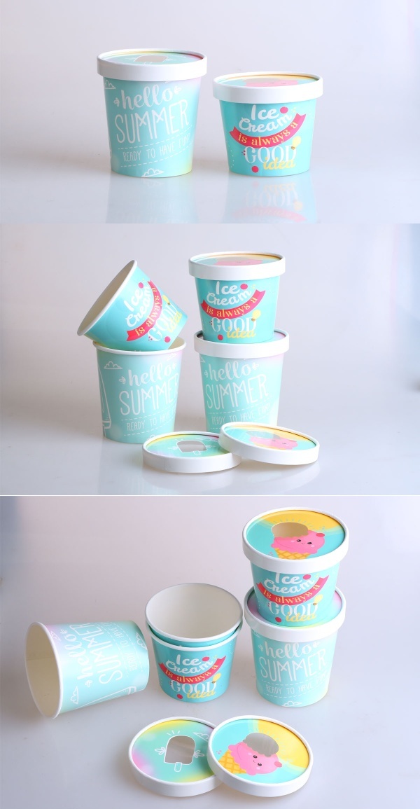 380ml paper bowl with paper lid--Real shot