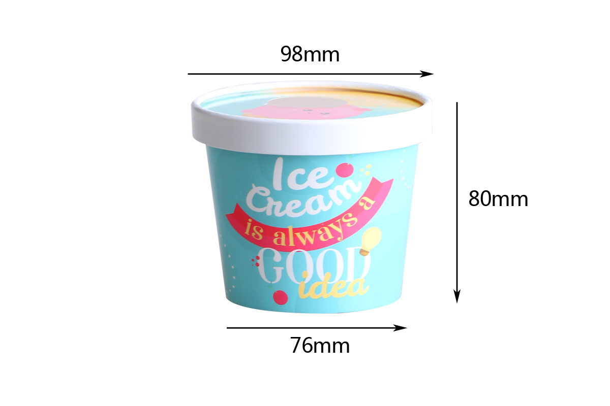 380ml paper bowl with paper lid--size