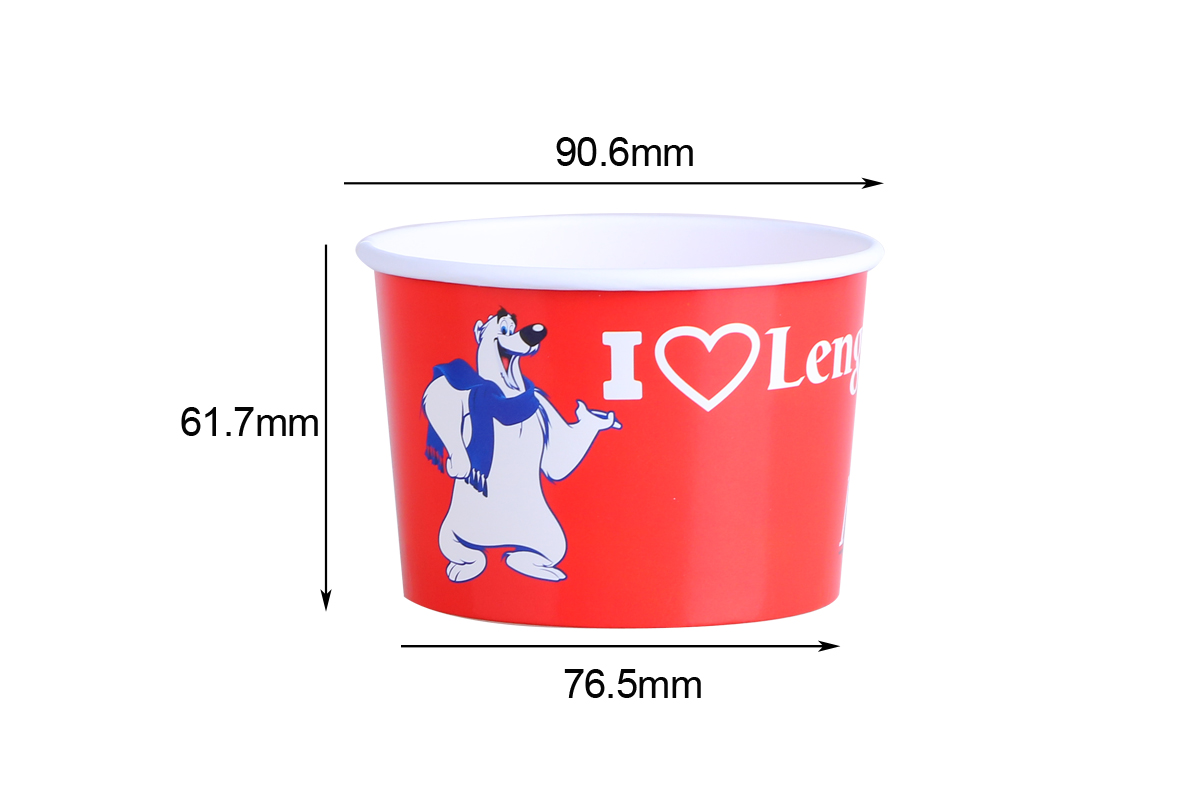 8oz ice cream paper bowl--size