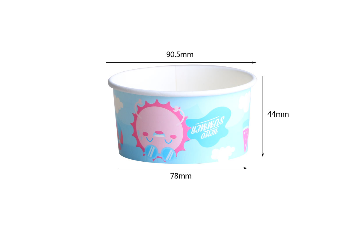 ice cream bowl with printed--size